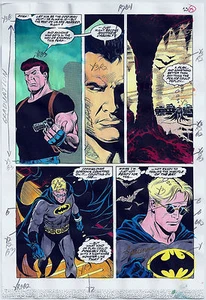 BATMAN ANNUAL 17 COMIC PRODUCTION ART ORIGINAL SIGNED COA ADRIENNE ROY PG 15 - Picture 1 of 3
