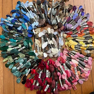 190 DMC 25 embroidery floss skeins thread lot variety colors hand sewing A - Picture 1 of 7