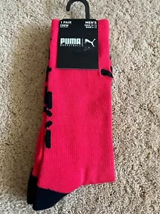 Calcetines de baloncesto Puma para hombre crew rojos talla grande no se quemen 1 par - Imagen 1 de 6