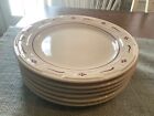 Longaberger Red Woven Traditions 10 1/4” Inch Dinner Plates  Qty 6 - GUC