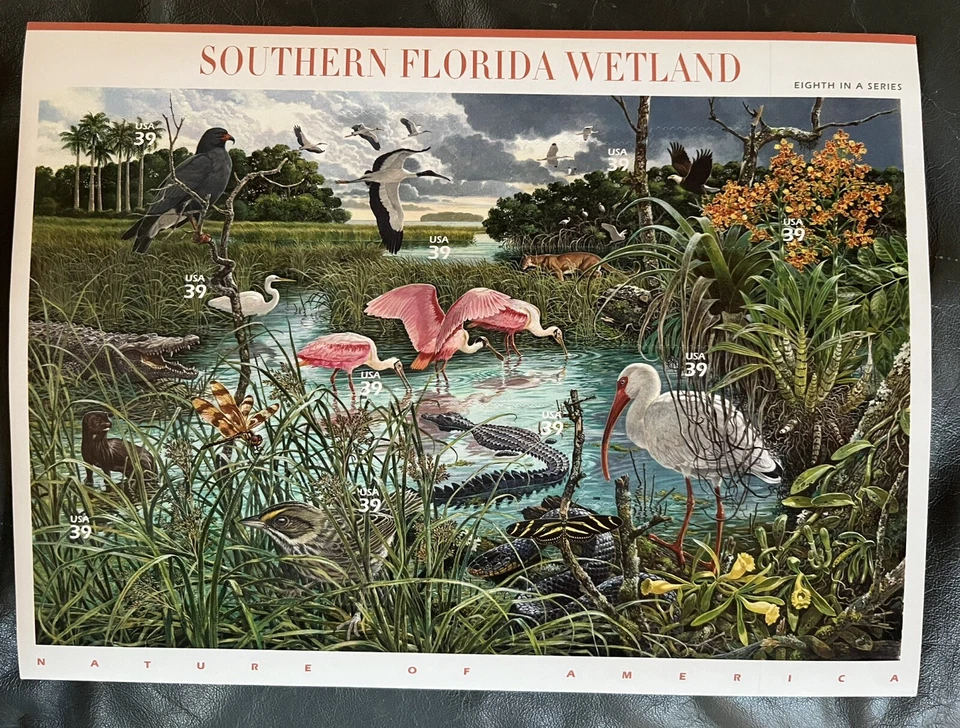 Scott #4099 Southern Florida Wetland (Nature Series) Sheet of 10 Stamps - MNH - Image 1 of 1