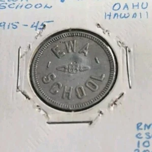 HAWAII OAHU EWA School LUNCH TOKEN Cafeteria G.F. 5c Medal Coin 2TL-19 HAWAIIAN - Bild 1 von 2