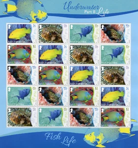 British Virgin Islands BVI Fish Stamps 2017 MNH Underwater Life Pt 2 20v M/S - Picture 1 of 1