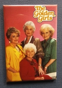 Golden Girls 1 of 2 (Pink) - Refrigerator / Fridge / Locker Magnet 2 x 3 inch - Picture 1 of 1