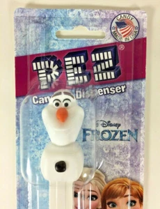New PEZ DISPENSER Disney FROZEN OLAF Anna Elsa CANDY Strawberry Orange Cherry - Picture 1 of 5