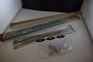 CW spokes & nipples Aero 18 pcs 2x290mm Stainless Steel Germany vintage NOS NIB - Picture 1 of 4