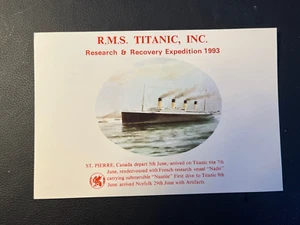 CHARLES HAAS / JOHN HEATON - 1993 RESEARCH VESSEL - SIGNED TITANIC POSTCARD - Picture 1 of 2