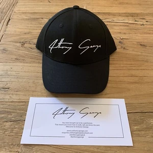 Anthony George Black Leather Strap Cap (New) - Picture 1 of 6