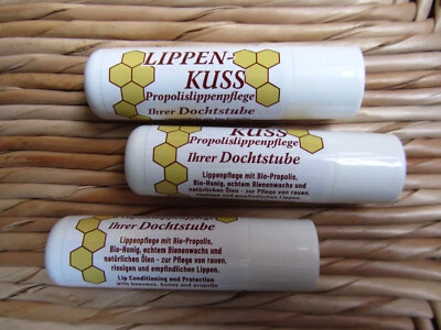 API SUPREME 3x Propolis Natur Lippenpflege mit Bienenwachs Lippen Balsam Pflegestift Stift