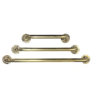 Craftmasters Antique Gold Look Bathroom 25mm Polished Brass Grab Rail Handle Bar