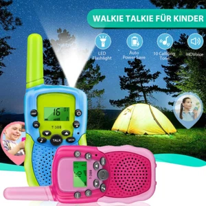 2X Walkie Talkie für Kinder Funkgeräte Sprechfunkgeräte mit LCD-Taschenlampe DE - Bild 1 von 24