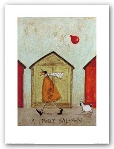 A Moody Balloon STAMPA ARTISTICA di Sam Toft Immagine Dimensioni 11 3/4" x 8 1/4" - Foto 1 di 1