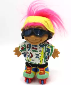 Russ TROLL PUPPE Vintage 5 Zoll ROSA Haarroller/Inline/Klinge Schlittschuhe - Bild 1 von 4