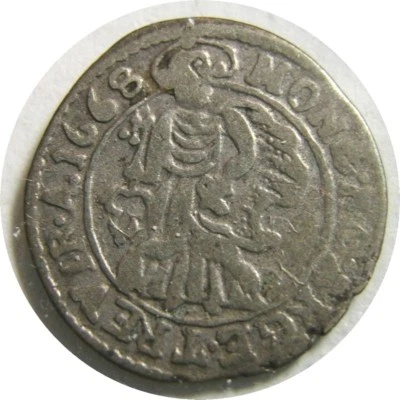 elf Germany Trier Archbishop 4 Pfennig 1668 Silver Saint Peter - Image 1 of 2