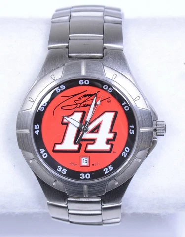 NASCAR Tony Stewart #14 Men's LogoArt Stainless Steel Wrist Watch NO BOX Cover