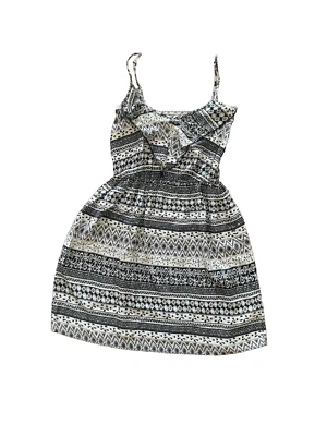 Pimkie Jersey Sol Vestido Marfil con Diseño Azul Esfgetti Tirantes Cuello Redondo S Foto 1 de 2