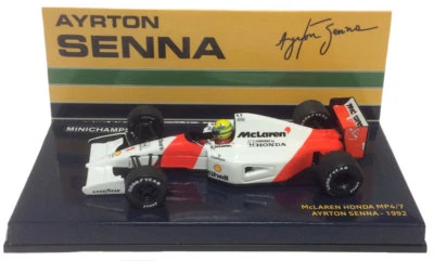 Minichamps McLaren Honda MP4/7 #1 1992 - Ayrton Senna 1/43 Scale - Image 1 of 4