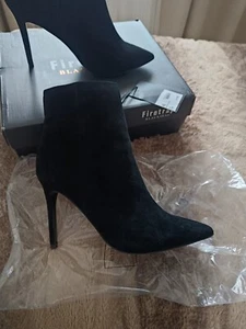 🔥NEW Unused Natural Suede,❤️Ankle Boots ,Heels, Women, Size 6, NEW - Picture 1 of 5
