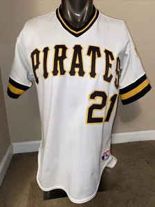 Roberto Clemente Rawlings Jersey Authentic Sz 44 Home White Pullover 80’s Style - Picture 1 of 22
