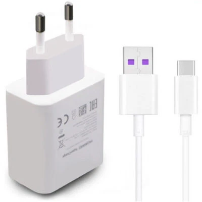 Huawei SuperCharge EU Travel Adapter Charger And Or 5A Type C USB Cable for P40 - Image 1 of 4