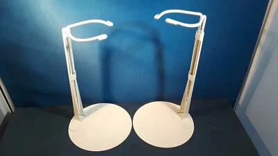 KAISER Doll Stands set of two white Metal stands for 12-20 inch Dolls & Bears 2501