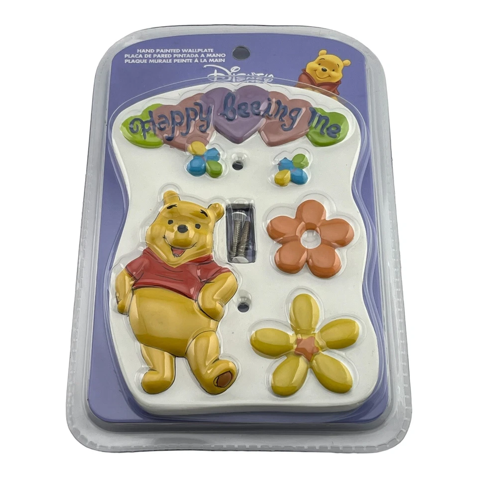 Disney Winnie The Pooh Light Switch Cover Happy Beeing Me EUC