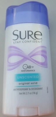 Sure Original Solid Unscented, Anti-Perspirant Deodorant 2.70 oz. - Image 1 of 2