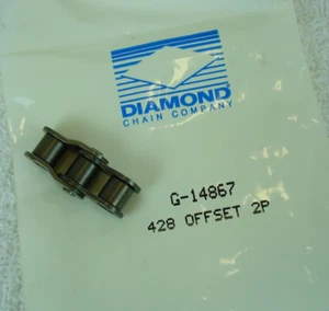 DIAMOND USA 428 428H Chain OFFSET  MASTER LINK  -2 Pitch - G-14867 - Picture 1 of 5