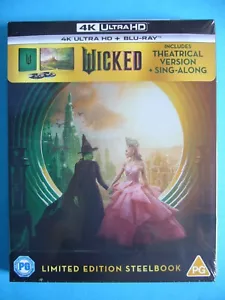Wicked Limited Edition 4K UHD & Blu-Ray Steelbook New Sealed *LOOSE DISC* - Picture 1 of 4