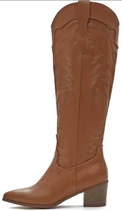 Damen Cowgirl Stiefel Western Reißverschluss Braun Größe 7 - Bild 1 von 6