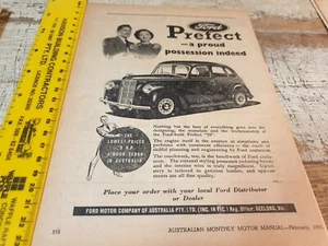 1951 FORD PREFECT Australian Sales Advert - Imagen 1 de 1