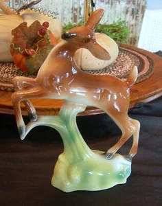 Stewart B McCulloch CALIFORNIA POTTERY LEAPING DEER ELK FIGURINE - Picture 1 of 5