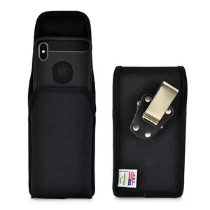 iPhone 11 Max XS MAX Turtleback Belt Holster Vertical Black Nylon Rotating Clip - Picture 1 of 11