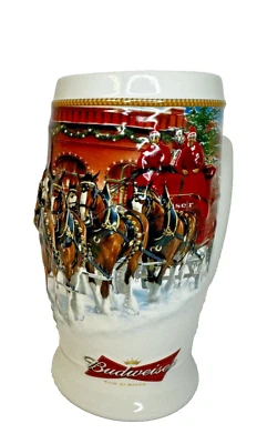 Mug Budweiser Stein 2006  Sunset At The Stables Beer Mug Christmas Holiday CS670 - Image 1 of 4