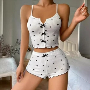 2pcs/Set Women Sexy Satin Lace Sleepwear Ladies Lingerie Nightdress Pajamas - Picture 1 of 4