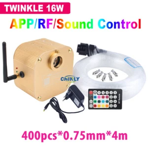 16W Twinkle Fiber Optic Light Smart APP Control Star Ceiling Lights 400pcs Cable - Picture 1 of 12