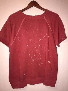 VINTAGE BEAT DOWN 1960's BLANK SHORT SLEEVE CREWNECK SWEATSHIRT - Picture 1 of 4
