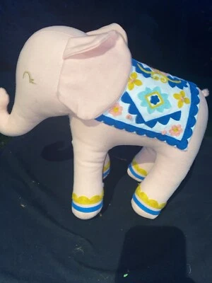 Pillowfort Target Pink Elephant Embroidered Decorative Pillow Plush Indian Asia - Image 1 of 4