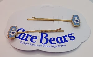 Vintage 1983 Care Bears American Greetings Corp. 2 Bobby Pins Barrette Hair Clip - Picture 1 of 6