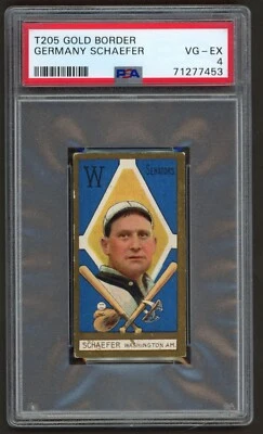T205 Gold Border Germany Schaefer PSA 4 (VG/EX) *7453 - Image 1 of 2