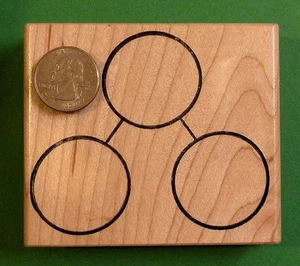Estampilla de goma montada en madera con número total/piezas, grande, grande para matemáticas de Singapur - Imagen 1 de 2
