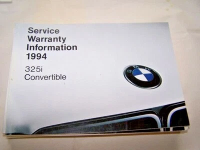 Programa de mantenimiento para propietarios de BMW 325ic 1994 Libro de servicio E36 nuevo original Foto 1 de 4