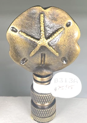 Acabados Náuticos Arena Dólar Costero Lámpara Pantalla Acabado Latón Antiguo Foto 1 de 4