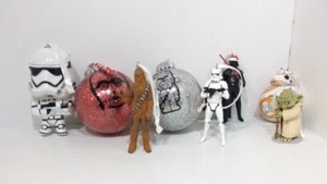 Lot of 8 Star Wars Christmas Tree Ornaments Loose - Picture 1 of 6