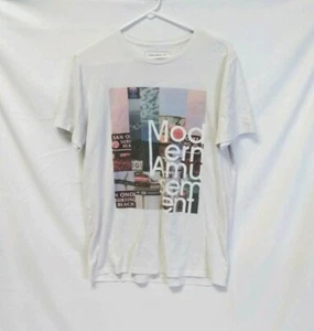 Modern Amusement Men’s Designer t-shirt WHITE Size Medium MADE IN USA Cali Surf - Picture 1 of 9