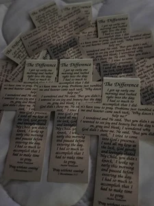 Set Of 10 Christian GiftBible Bookmark “The Difference” Book Markers Religious - Bild 1 von 3