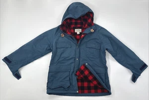 Vintage LL Bean Baxter State Parka Womens Large Hooded Coat Wool Blanket Lined - Picture 1 of 13
