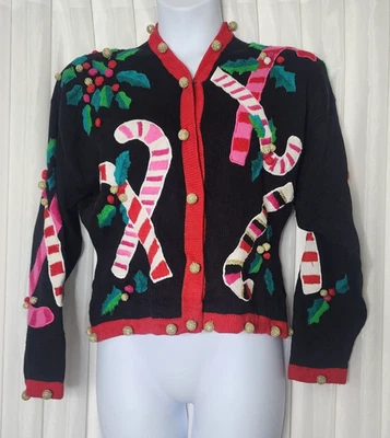 Suéter de Navidad Feo Años 80 Marisa Christina Lisa Nichols Talla Grande Foto 1 de 4