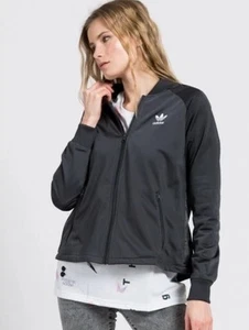 Adidas Trainingsjacke Damen M Info Poster Superstar Logo Full Zip Mock Neck - Bild 1 von 7