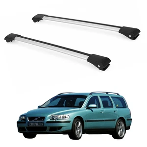 Lockable Roof Rack Cross Bars for Volvo V70 Wagon/Estate 2000-2007 Silver 2Pcs - Bild 1 von 11